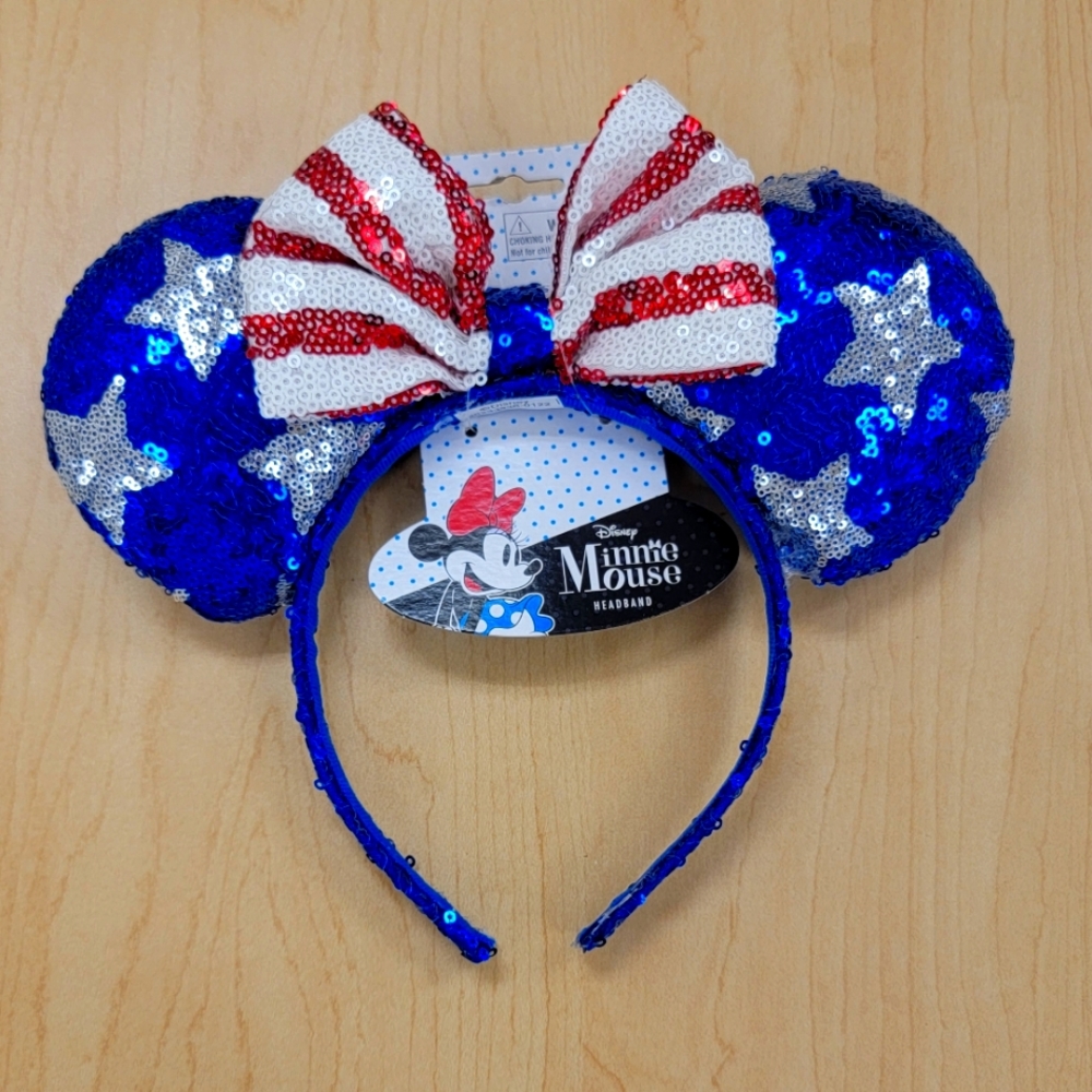 DISNEY 4th of July/ American Flag Sequined Mouse Ears!!